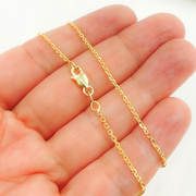 Solid Gold Flat Marina Link Chain
